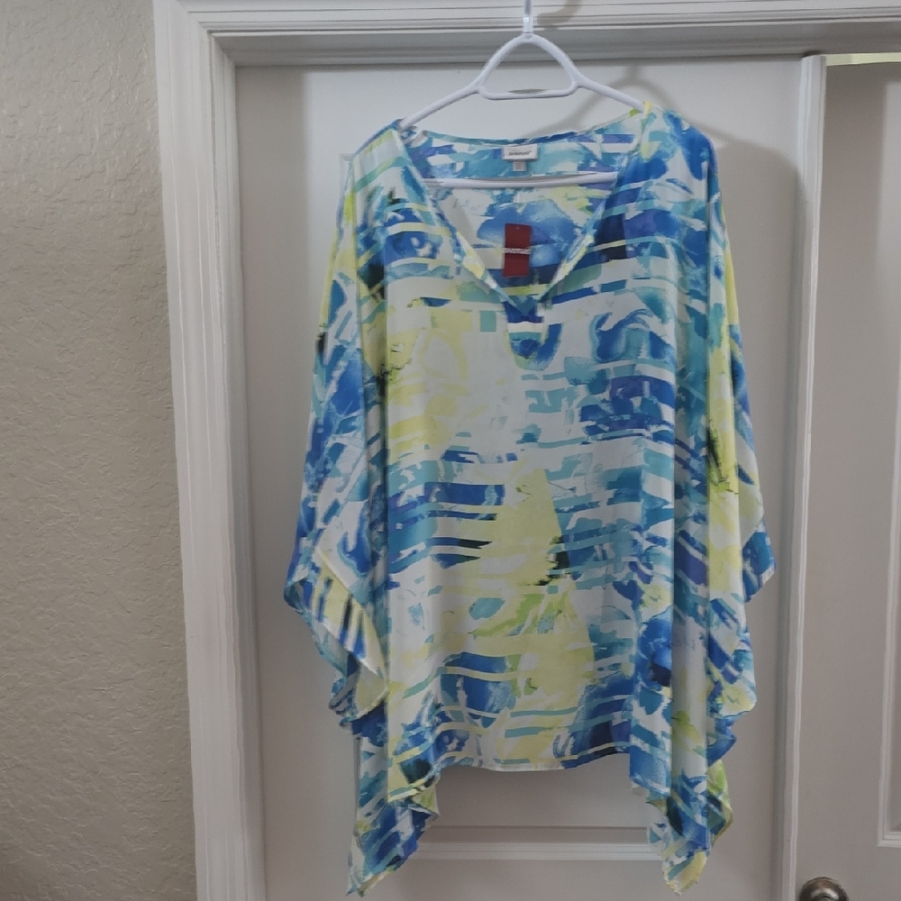 Avenue Blue and Yellow Artistic Tunic